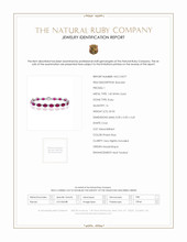 20.50 Ct.Tw. Ruby Natural Diamond Tennis/Line Bracelet, 14K White Gold Scan Report