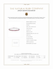 6.80 Ct.Tw. Ruby Natural Diamond Tennis/Line Bracelet, 14K White Gold Scan Report