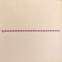 6.80 Ct.Tw. Ruby Natural Diamond Tennis/Line Bracelet, 14K White Gold Image