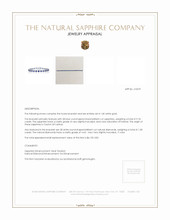 9.18 Ct.Tw. Blue Sapphire and Natural Diamond Tennis/Line Bracelet, 14K White Gold Appraisal