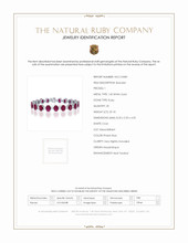 29.18 Ct.Tw. Ruby Natural Diamond Tennis/Line Bracelet, 14K White Gold Scan Report