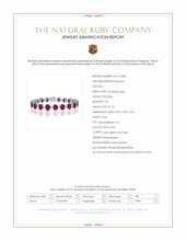 29.18 Ct.Tw.Total Carat Weight Pinkish Red Ruby and Natural Diamond Tennis/Line Bracelet, 14K White Gold Scan Report