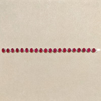 29.18 Ct.Tw. Ruby Natural Diamond Tennis/Line Bracelet, 14K White Gold Image