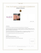 12.62 Ct.Tw. Pink Sapphire and Natural Diamond Tennis/Line Bracelet, 14K White Gold Appraisal