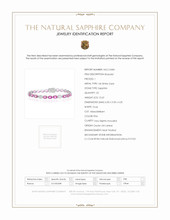12.62 Ct.Tw. Pink Sapphire and Natural Diamond Tennis/Line Bracelet, 14K White Gold Scan Report