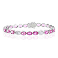 12.62 Ct.Tw. Sapphire 14K White Gold bracelet