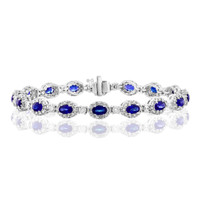 4.65 Ct.Tw. Sapphire 14K White Gold bracelet