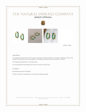 2.06 Ct.Tw.Total Carat Weight Emerald Pave Earrings, 14K Yellow Gold Appraisal