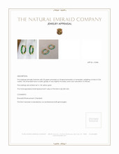 2.06 Ct.Tw. Emerald Hoops Earrings, 14K Yellow Gold Appraisal