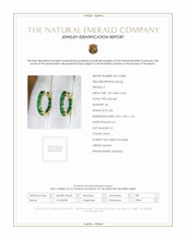 2.06 Ct.Tw. Emerald Hoops Earrings, 14K Yellow Gold Scan Report