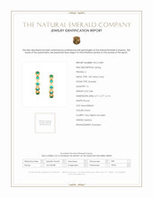 0.86 Ct.Tw. Emerald Halo Earrings, 18K Yellow Gold Scan Report