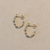 0.86 Ct.Tw. Emerald Halo Earrings, 18K Yellow Gold Image
