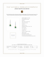 0.24 Ct.Tw. Emerald Natural Diamond Drops Earrings, 14K Yellow Gold Scan Report