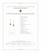 0.22 Ct.Tw. Emerald Natural Diamond Halo Earrings, 14K Yellow Gold Scan Report