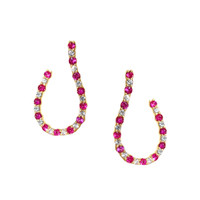 0.59 Ct.Tw. Ruby 14K Yellow Gold earring