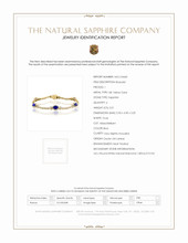 3.01 Ct.Tw. Blue Sapphire and Natural Diamond Tennis/Line Bracelet, 18K Yellow Gold Scan Report