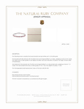 3.52 Ct.Tw. Ruby Natural Diamond Tennis/Line Bracelet, 14K White Gold Appraisal