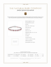 3.52 Ct.Tw. Ruby Natural Diamond Tennis/Line Bracelet, 14K White Gold Scan Report