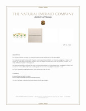 2.20 Ct.Tw.Total Carat Weight Emerald and Natural Diamond Tennis/Line Bracelet, 14K Yellow Gold Appraisal