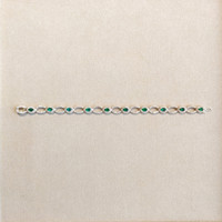 2.20 Ct.Tw. Emerald Natural Diamond Tennis/Line Bracelet, 14K Yellow Gold Image