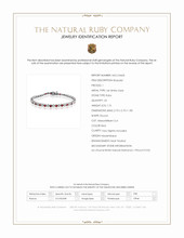 1.76 Ct.Tw.Total Carat Weight Ruby and Natural Diamond Tennis/Line Bracelet, 14K White Gold Scan Report