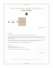 3.20 Ct.Tw. Ruby Natural Diamond Tennis/Line Bracelet, 14K White Gold Appraisal