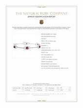 3.20 Ct.Tw.Total Carat Weight Purplish Red Ruby and Natural Diamond Tennis/Line Bracelet, 14K White Gold Scan Report