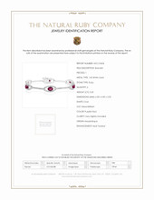 3.20 Ct.Tw. Ruby Natural Diamond Tennis/Line Bracelet, 14K White Gold Scan Report