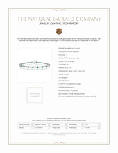 2.23 Ct.Tw. Emerald Natural Diamond Tennis/Line Bracelet, 14K White Gold Scan Report