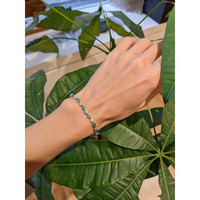 2.23 Ct.Tw. Emerald Natural Diamond Tennis/Line Bracelet, 14K White Gold Life Style