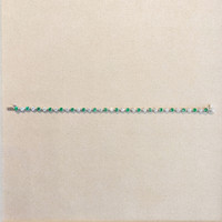 2.23 Ct.Tw. Emerald Natural Diamond Tennis/Line Bracelet, 14K White Gold Life Style
