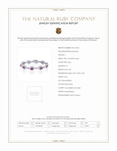 6.20 Ct.Tw. Ruby Natural Diamond Tennis/Line Bracelet, 14K White Gold Scan Report