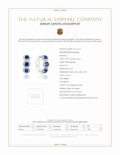 2.59 Ct.Tw.Total Carat Weight Blue Sapphire and Natural Diamond Pave Earrings, 18K White Gold Scan Report