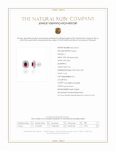 2.06 Ct.Tw.Total Carat Weight Ruby and Natural Diamond Studs Earrings, 18K White Gold Scan Report