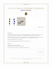 1.60 Ct.Tw. Blue Sapphire and Natural Diamond Hoops Earrings, 14K White Gold Appraisal