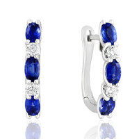 1.60 Ct.Tw. Sapphire 14K White Gold earring