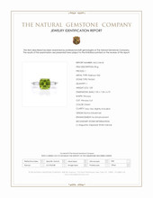 1.83 Ct. Green (Lime Green) Peridot and Natural Diamond Three Stone Ring, Platinum 950 Scan Report