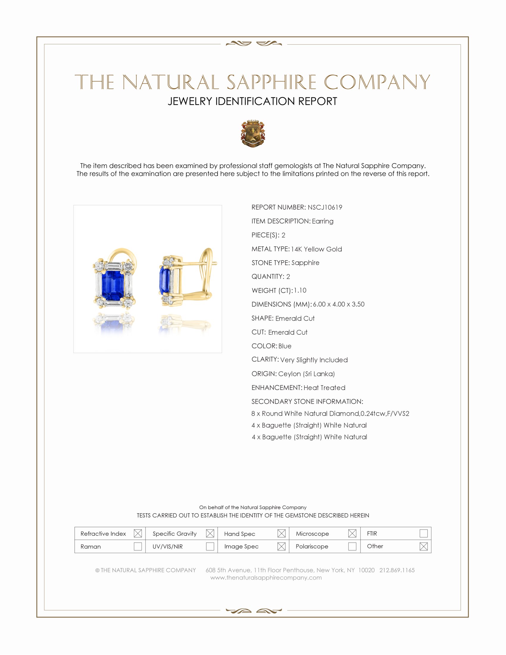1.10 Ct.Tw. Blue Sapphire and Natural Diamond Halo Earrings, 14K Yellow Gold