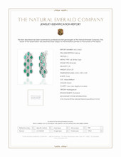 4.25 Ct.Tw. Emerald Natural Diamond Pave Earrings, 14K White Gold Scan Report
