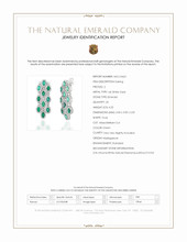 4.25 Ct.Tw.Total Carat Weight Emerald and Natural Diamond Pave Earrings, 14K White Gold Scan Report