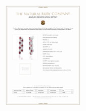 4.02 Ct.Tw. Ruby Natural Diamond Pave Earrings, 14K White Gold Scan Report