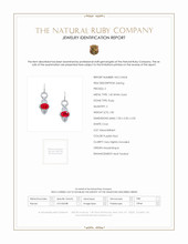 1.82 Ct.Tw. Ruby Natural Diamond Pave Earrings, 14K White Gold Scan Report