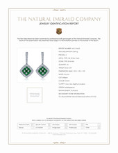 0.60 Ct.Tw. Emerald Natural Diamond Pave Earrings, 18K White Gold Scan Report