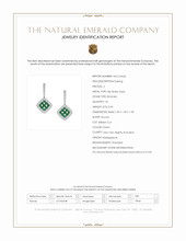 0.60 Ct.Tw.Total Carat Weight Emerald and Natural Diamond Pave Earrings, 18K White Gold Scan Report