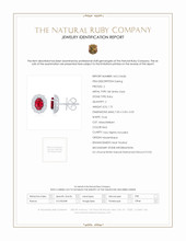1.75 Ct.Tw. Ruby Natural Diamond Pave Earrings, 18K White Gold Scan Report