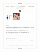 3.22 Ct.Tw. Blue Sapphire and Natural Diamond Pave Earrings, 18K White Gold Appraisal