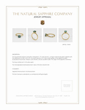 1.75 Ct. Bluish Green Sapphire Solitaire Ring, 14K Yellow Gold Appraisal