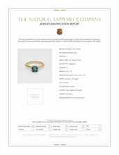 1.75 Ct. Bluish Green Sapphire Solitaire Ring, 14K Yellow Gold Scan Report