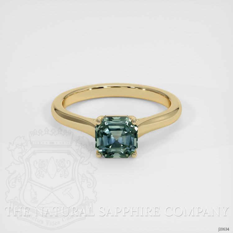 1.75 Ct. Bluish Green Sapphire Solitaire Ring, 14K Yellow Gold