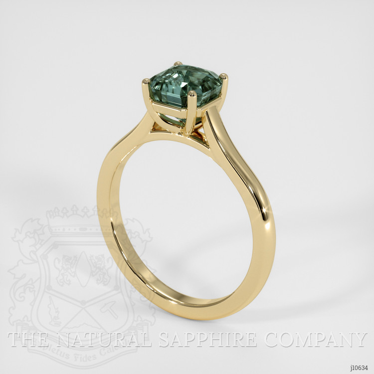 1.75 Ct. Bluish Green Sapphire Solitaire Ring, 14K Yellow Gold